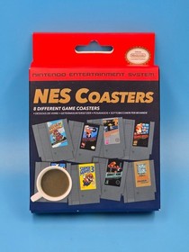 NES Nintendo Game Cartridge Coasters Set Of 8 Zelda Donkey Kong Super Mario