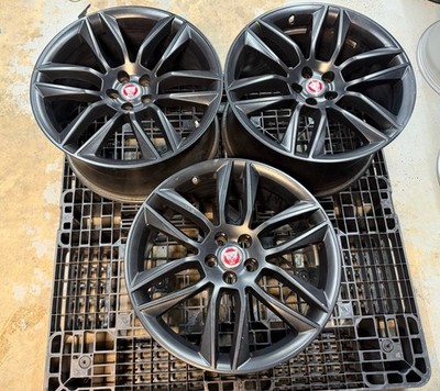 (3) 14-24 Jaguar X152 F-Type 20 Inch Front/Rear Wheels Rims Black EX531007UB OEM
