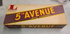 VINTAGE LUDEN'S 5TH AVENUE ALMONDS CANDY BAR BOX 1950S 24 BARS 5 CENTS 
