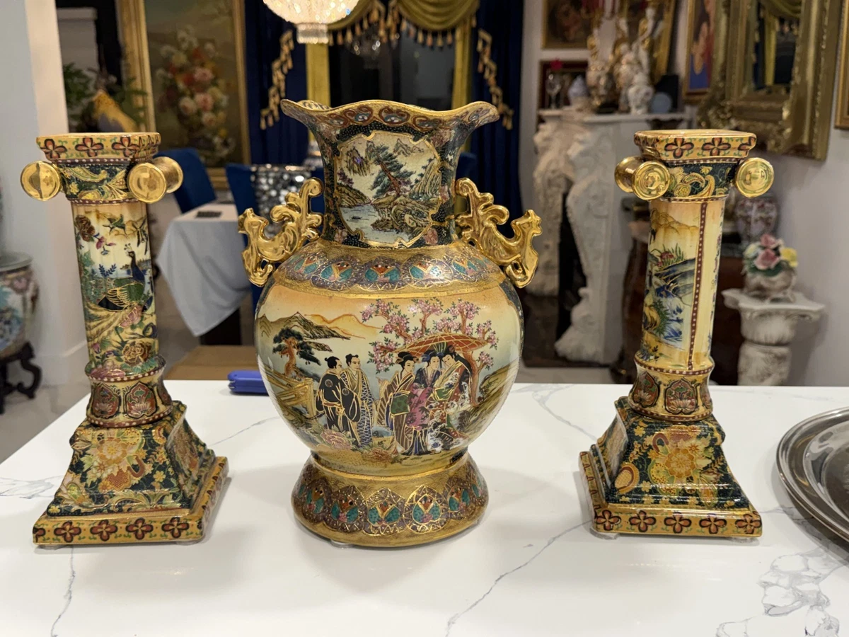 萨摩在日本古董花瓶| eBay