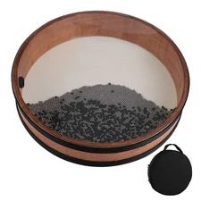 Ocean Drum 12 inch with Goatskin Drumhead,Steel&Plastic Wave Bead,Bag, Sound ...