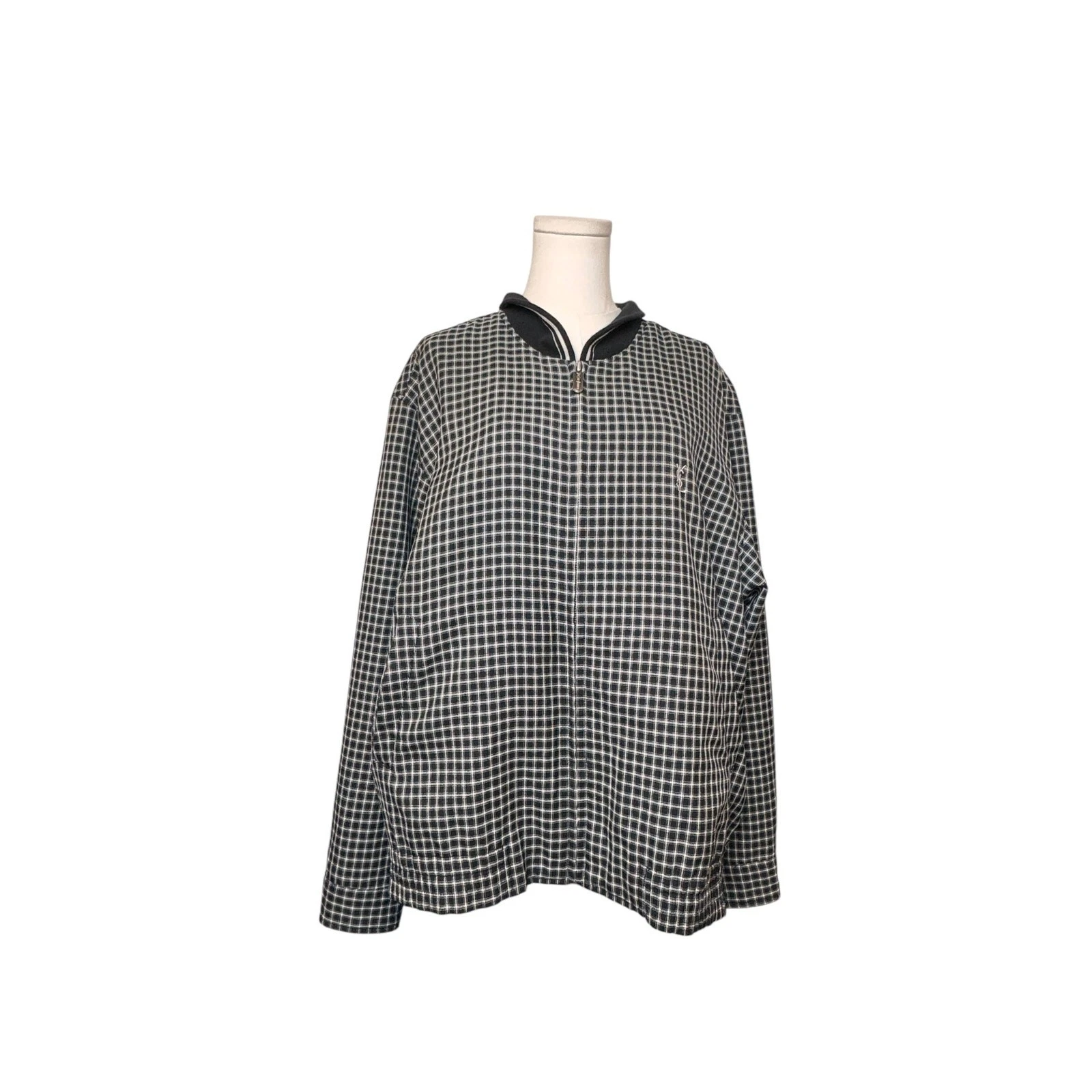 SAINT LAURENT (YSL) Giacca nera a quadri YSL Pour Homme