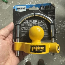 REESE 72783 Universal Trailer Coupler Lock Prevents Theft (1-7/8", 2" & 2-1/16")