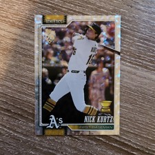 2026 Topps Series 1 Nick Kurtz Silver Crackle Foilboard Athletics Gold Cup #97