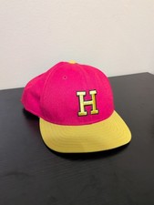 Vintage DeLong Blue Snapback Baseball Cap w/ Embroidered H Retro Made in USA