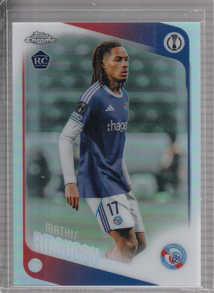 2025-26 Topps Chrome UEFA Club Competitions #177 Mathis Amougou Refractor