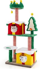 PETSITE 61 inch Christmas-Themed Cat Tree, Multi-Level Cat Tower