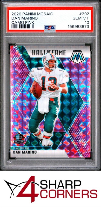 2020 PANINI MOSAIC CAMO PINK PRIZM #292 DAN MARINO HOF PSA 10