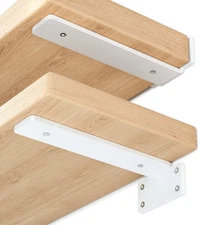 6 Pack Floating Shelf Bracket 6 Inch, Heavy Duty Hidden L Brackets, DIY Rustic I