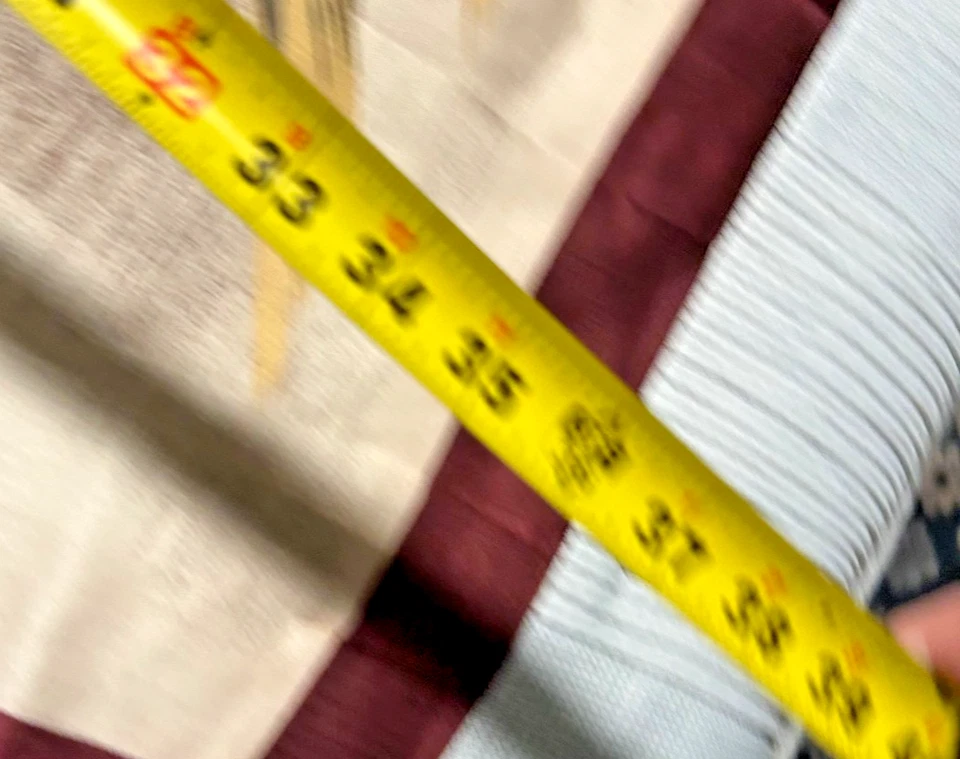 Nueva bufanda rectangular vintage de 36 x 69 pulgadas grande, púrpura, bronceada, dorada - seda - VS-59 Foto 4 de 4