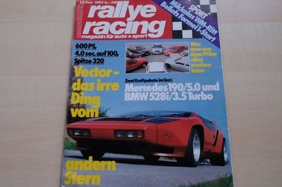 1) Rallye Racing 12/1983 - Vector W2 Twin Turbo im T - Mercedes 190 E W201 Tunin