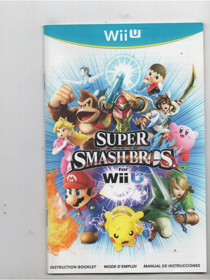 Super Smash Bros Wii-U Manual Only Authentic Original - Image 1 of 1