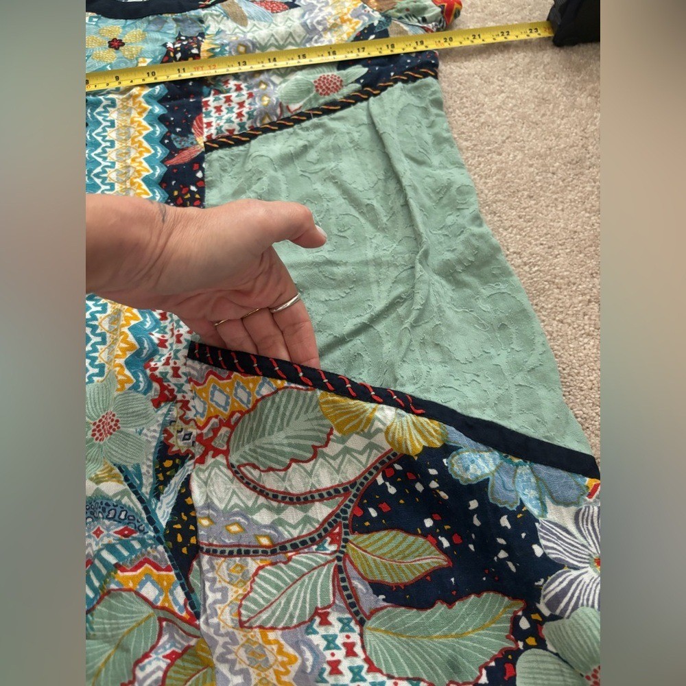 Orientique Lisbon Patchwork Knee Length Dress - image 10