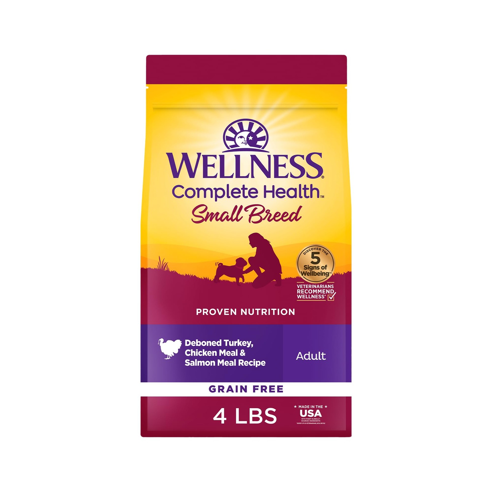 Wellness Complete Health Dry Dog Food, Small Breed, Grain Fr