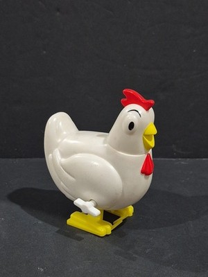 Vintage 1990's Hubba Bubba Chicken Cluckers Wind Up Toy Working Condition .