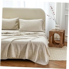100 Linen Hollow Hemstitch Sheet Set -4 Pieces European Full Hemstitch Linen