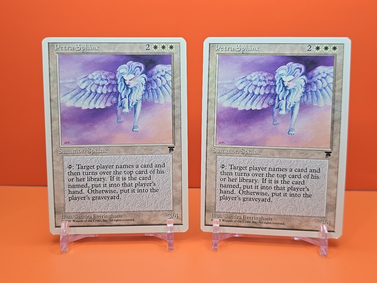 ⚪️⚪️⚪️ (2) 1995 Magic The Gathering CHRONICLES PETRA SPHINX PLAYED ⚪️⚪️⚪️