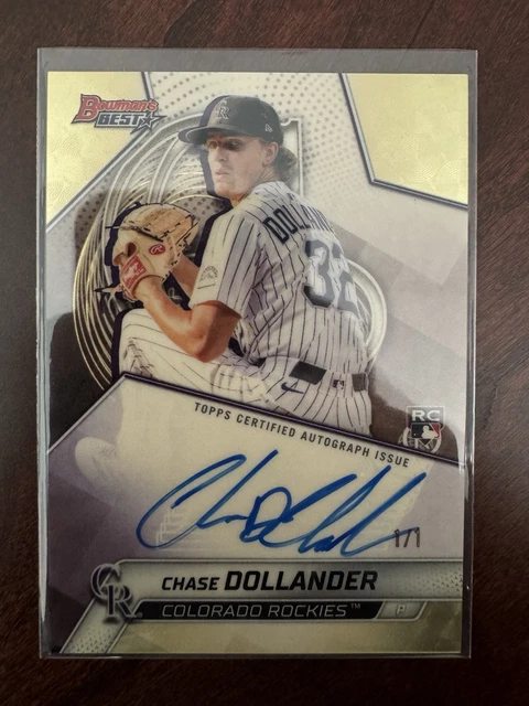 Chase Dollander 2025 Bowman’s Best Superfractor 1/1 RC Auto Autograph Rockies