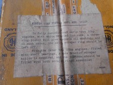 Austin 10 Nos Hepolite Engine Piston Set .040 Os W Rings Pins 1015740