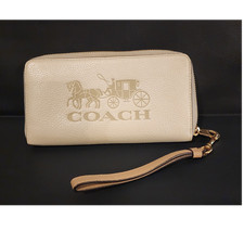 Coach White Carriage Wallet Wristlet for Women