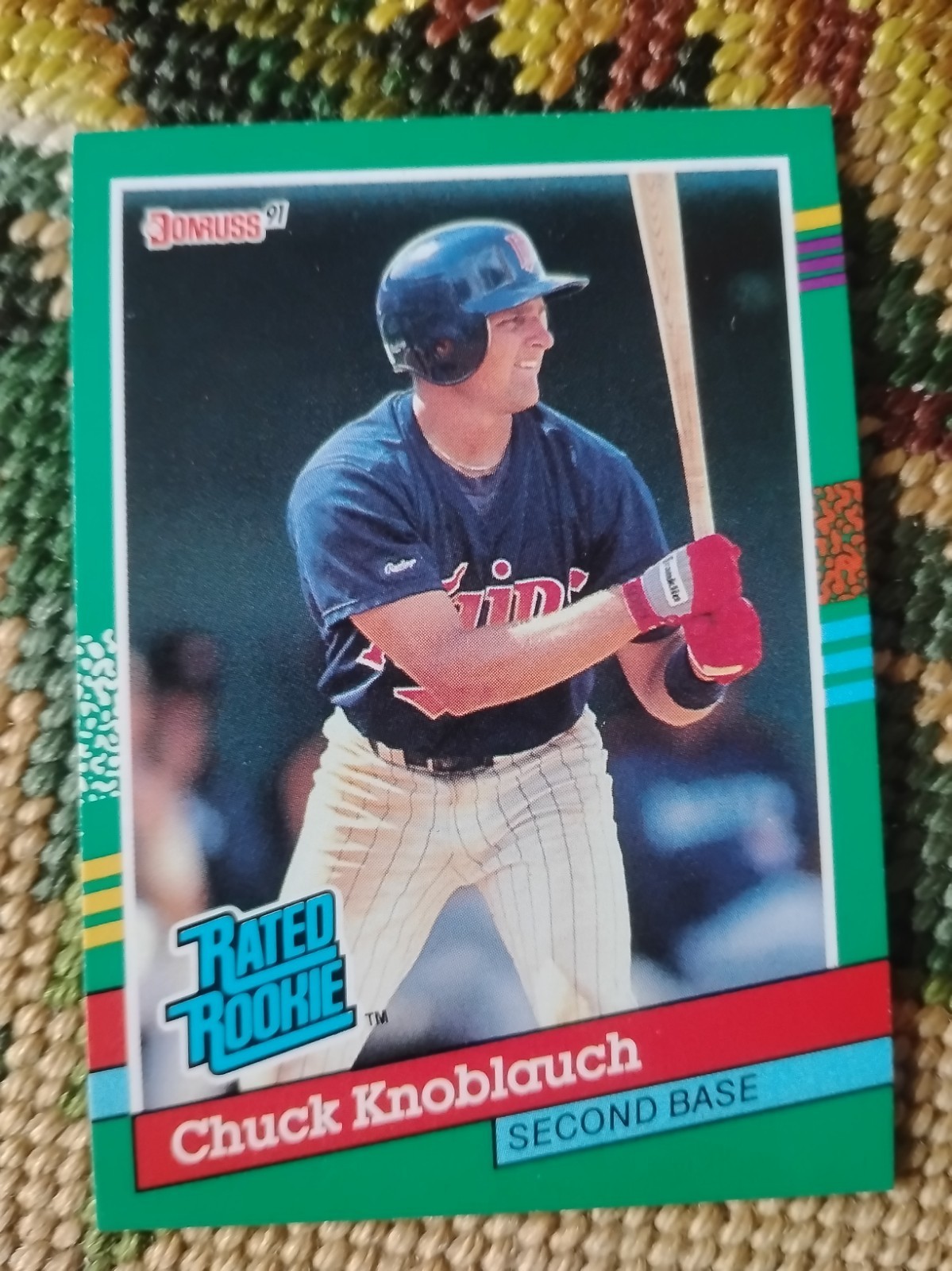 Chuck Knoblauch, Rated Rookie RC - 1991 Donruss Baseball