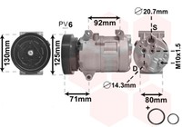 VAN Wezel Kompressor Klimaanlage *** IR Plus *** 4300K103 FüR ScÉNic Megane 12V