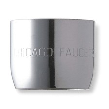CHICAGO FAUCETS E36JKABCP Laminar Outlet,Brass,13/16 in - 24 3JAR4