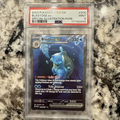 2023 POKEMON MEW EN-151 SPECIAL ILLUSTRATION RARE #200 BLASTOISE EX PSA 9