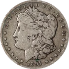 1891-CC Morgan Silver Dollar - Damaged