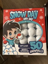 Giraffe 2.5 Inches Jumbo Fun Fake Snowball 50 Pack for Kids - Artificial Snowbal