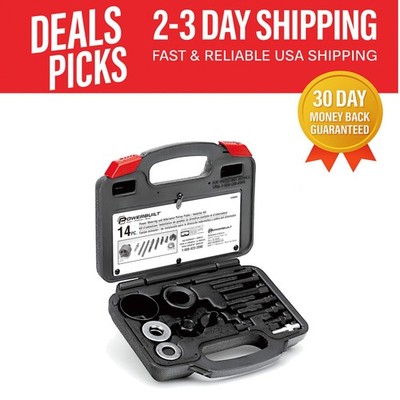 Professional Power Steering and Alternator Pulley Tool Set - 14 Pieces Included