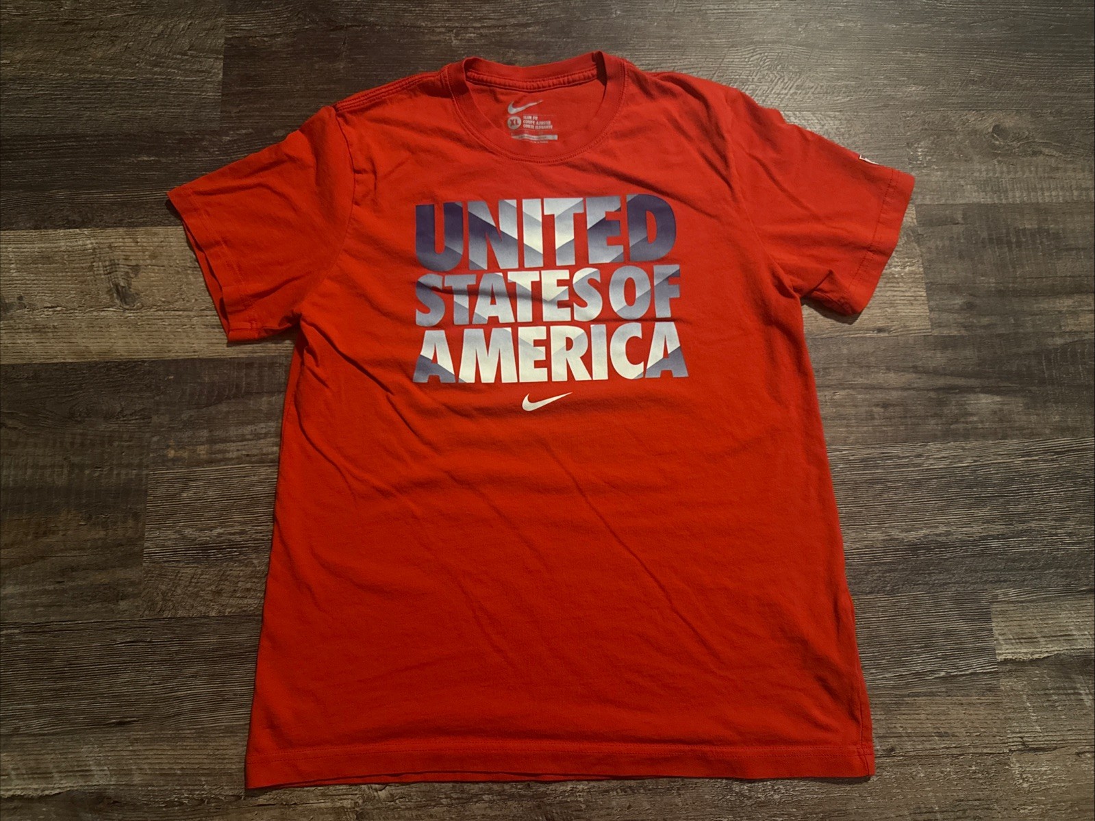 Men’s Nike United States Of America USA Red Vintage Soccer Shirt Jersey XL USMNT