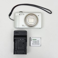 Olympus VR-340 Digital Camera 16.0MP White w/ Charger  Battery Tested  Works