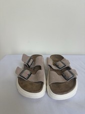 Birkenstock Papillio Arizona Chunky Suede Platform Sandals Women's Size 6 N 37