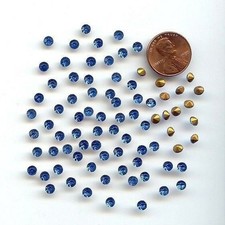 100 VINTAGE CZECHOSLOVAKIAN SAPPHIRE GLASS 4mm. CHATON 16SS RHINESTONES S365