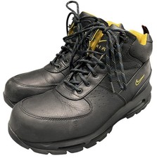 Nike Air Goadome Mens 13 Black Yellow Leather Waterproof Boots BQ3454-001 BQ3454_001.png.png main image 2