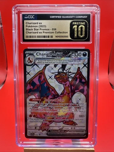 CHARIZARD EX Pokémon Promos SV Black Star #56 Premium Collection CGC 10 PRISTINE