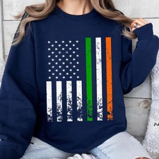 Lucky Irish American Flag - 2D Print T-shirt, Sweater Hoodie
