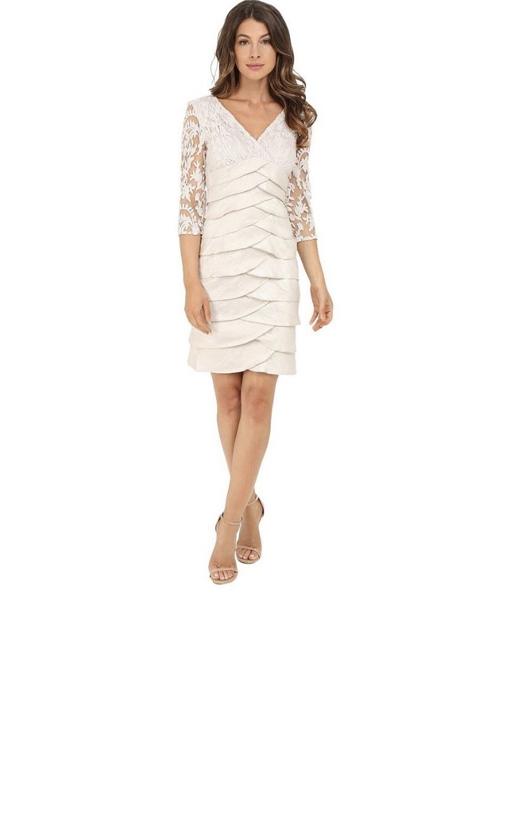 adrianna papell beige lace dress New Shimmer Shutter Tuck 12 Adults Cindy Lou Who