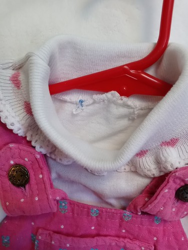 12 Months Vintage Girls OshKosh B'gosh Overalls Pink *Blue Daisies* - Picture 5 of 20
