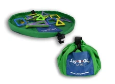 Lay-n-Go Travel 18” Drawstring Play Mat & Storage Bag for Easy LEGO Cleanup