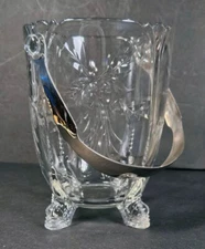 Ice Bucket Heisey Crystal Nomad Design Vintage Clear Etched Design