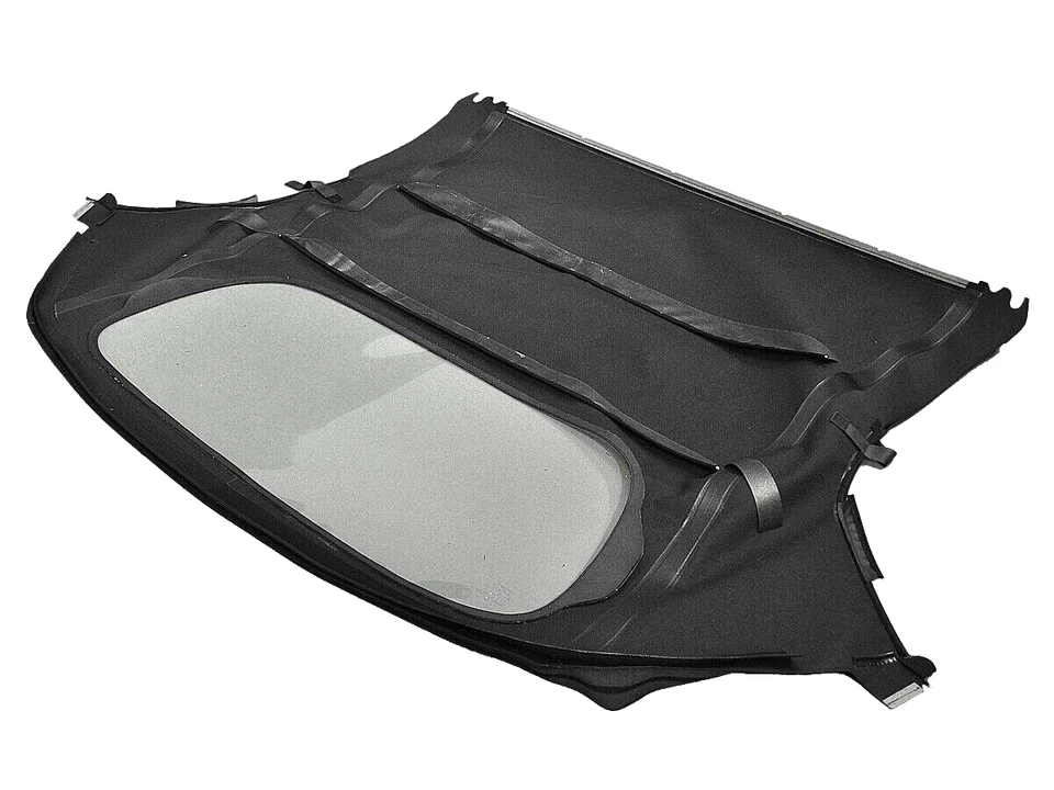 Fits:Porsche Boxster 97-02 986 Soft Top w/DOT Plastic Window Haartz Black Vinyl - Image 3 of 4