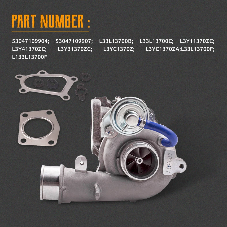 K04 K0422582 Turbo Turbocharger for Mazda CX7 CX-7 2.3L 53047109907 L33L13700C - Image 2 of 4