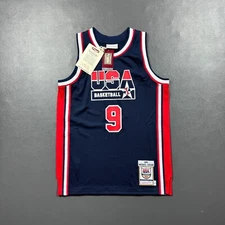 100% Authentic Michael Jordan Mitchell Ness 92 USA Olympic Jersey Youth L 14/16