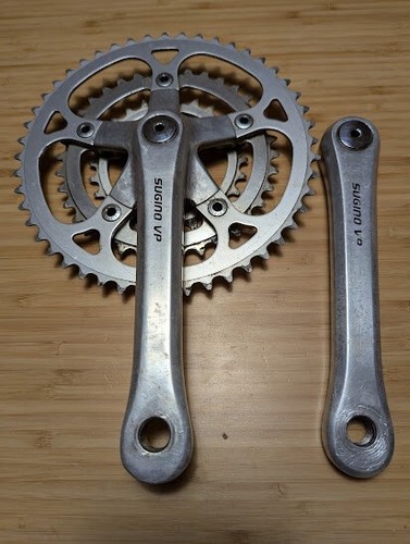 SUGINO VP 170mm crankset 48/36/26 rings SUGINO bolts & chrome caps Made in Japan - Picture 15 of 16