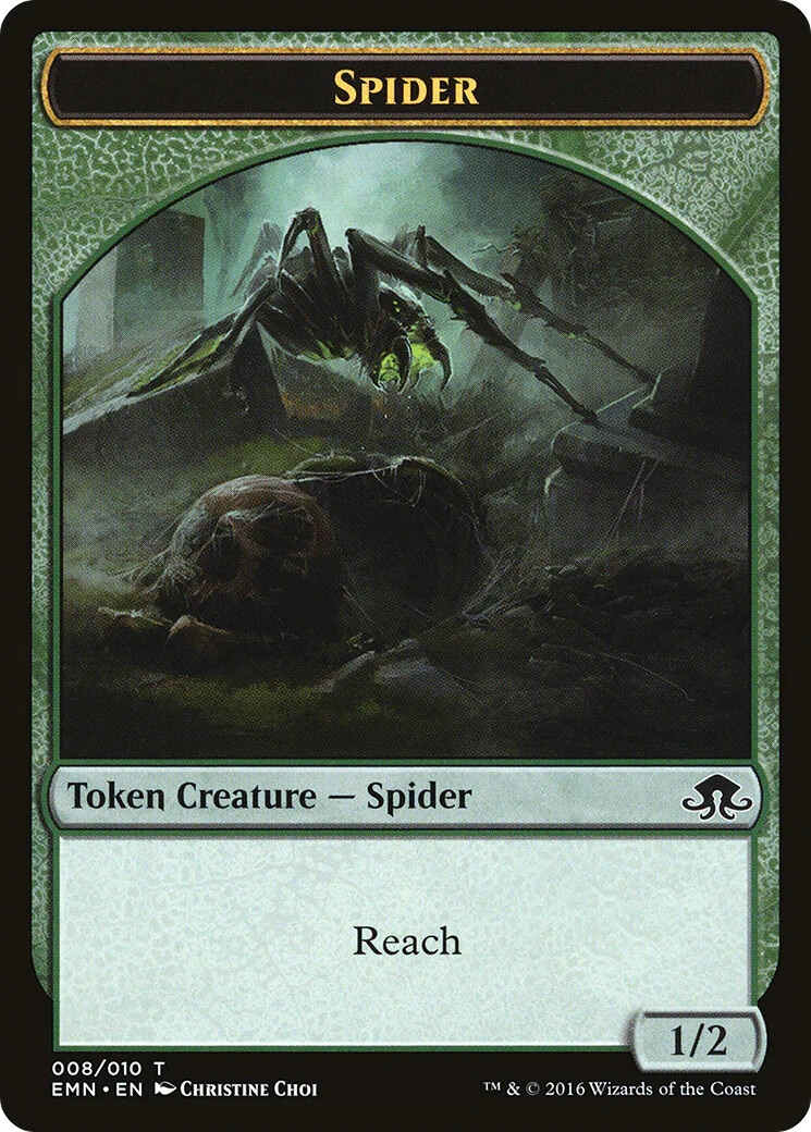 10 Token Cards - SPIDER - Eldritch Moon (EMN) - SAME ART - Magic MTG FTG