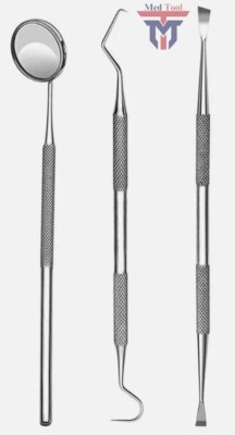 3 piece Pet Animal Veterinary Dental Cleaning Scraping Picks Probes Dog Canine