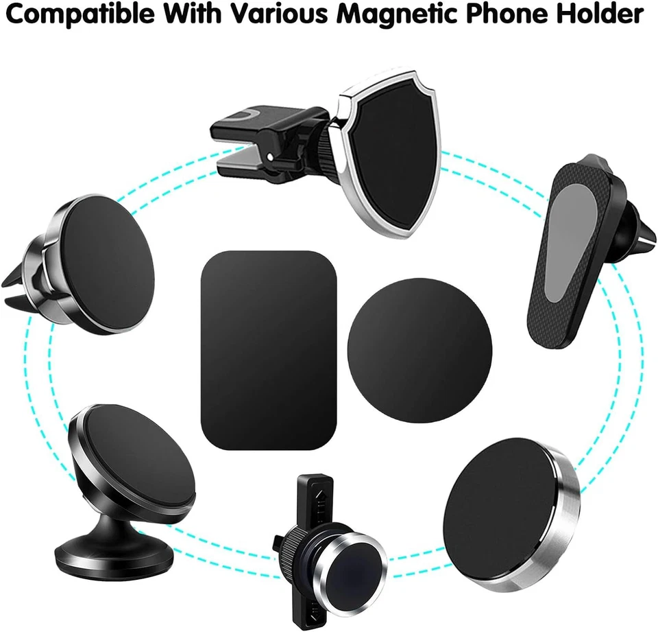 Metal Plates Adhesive Sticker Replace For Magnetic Car Mount Phone Holder - Image 3 of 4