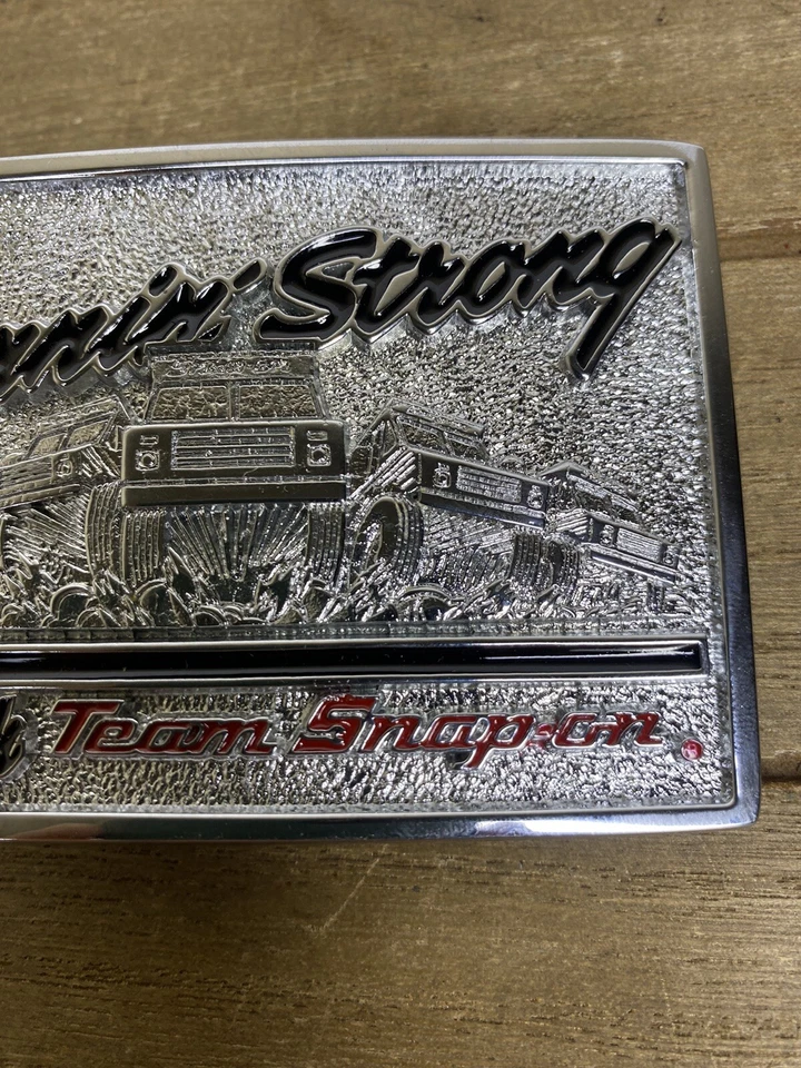 Винтажная защелкивающаяся пряжка ремня прочная хромированная на латуни SSX-1176 сделано в США - Изображение 4 из 4